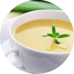 Kartoffelcremesuppe angereichert