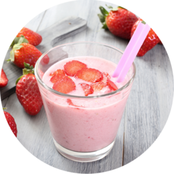 Milkshake Strawberry flavour enriched