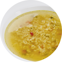 Buchstabensuppe in Großbuchstaben
