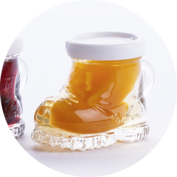Mountain Boots with Apricots in Apricot Liqueur  18% vol. 0,02 l
