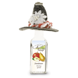 Steinbeisser Obstler 35 % Vol. mit Filzhut und Schlüsselanhänger  0,02 L