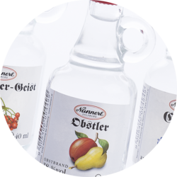 Henkel-Fläschchen  Obstler 38% Vol. 0,04 L