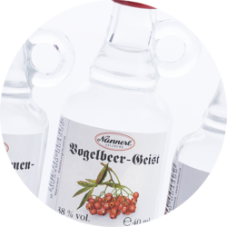 Henkel-Fläschchen  Vogelbeer-Geist 38% Vol. 0,04 L
