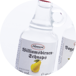 Henkel-Fläschchen  Williamsbirnenschnaps 38% Vol. 0,04 L