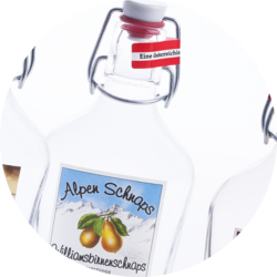 Taschenflasche Williamsbirnen-Schnaps 38% Vol.  0,2 L