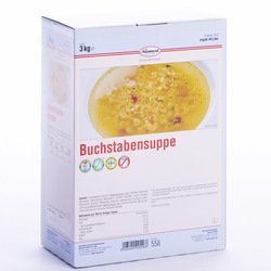 Buchstabensuppe in Großbuchstaben