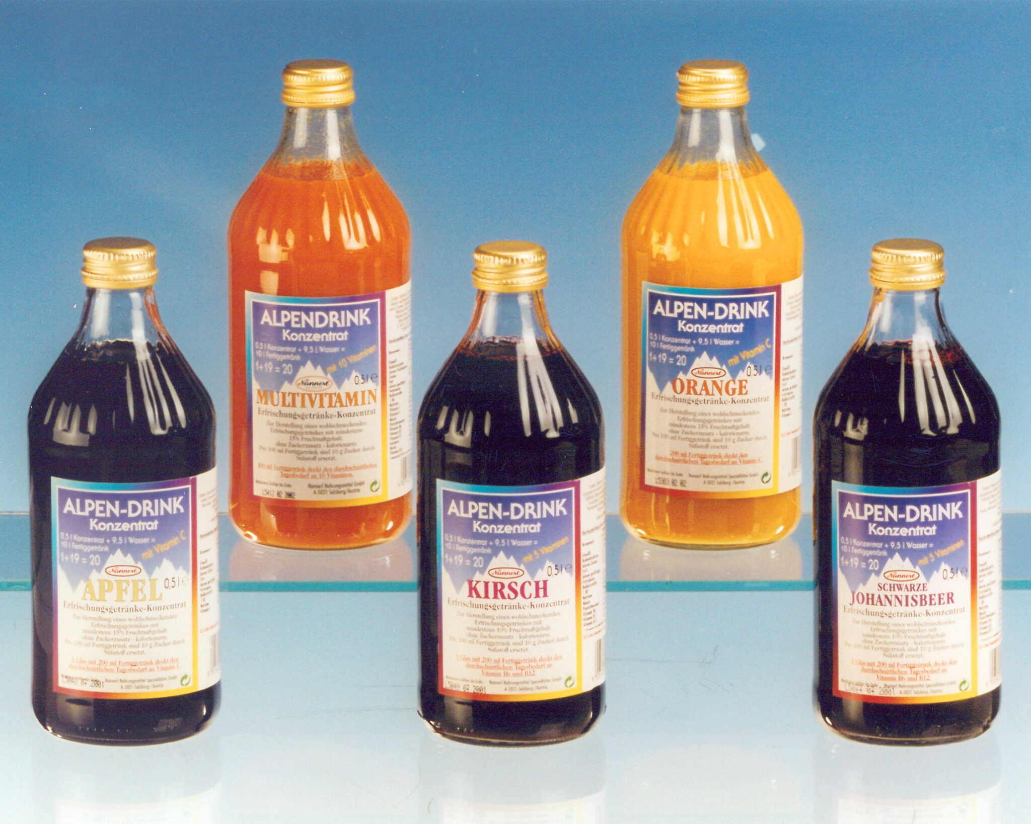 Nannerl Alpendrink 5 Sorten 0,5 Liter