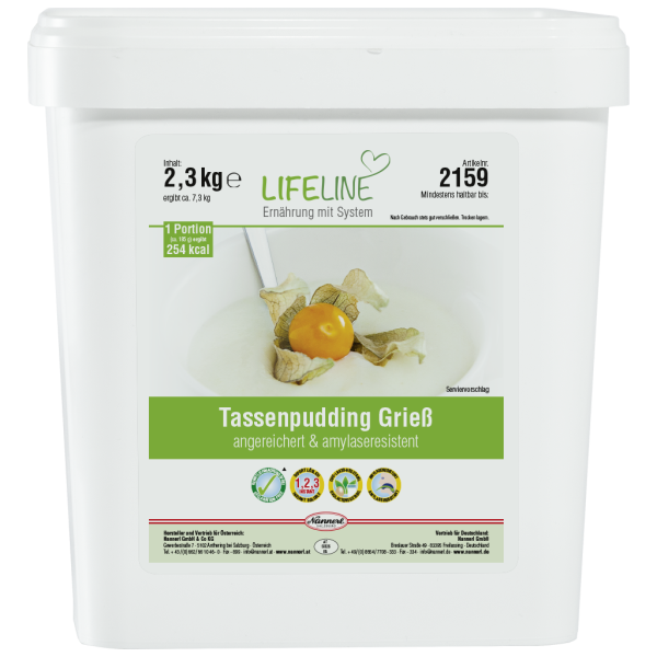 LifeLine Tassenpudding Grieß angereichert, amylaseresistent