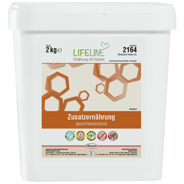 LifeLine Zusatzernährung, pflanzliches Öl, Milcheiweiß, Maltodextrin, Ballaststoffe, Vitamine, Mineralstoffe, zur Anreicherung